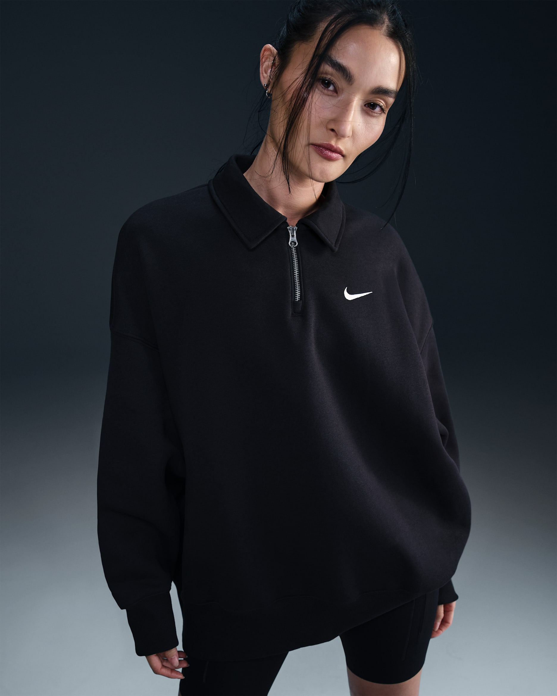 Nike Sportswear Phoenix Fleece Women's Oversized 1/4-Zip Polo. Nike ID